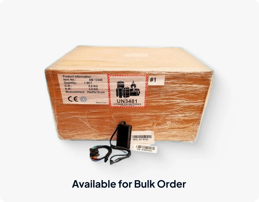 Bulk Industrial Control Module Package with Lithium Battery Warning